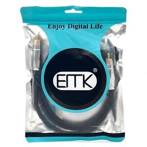 EMK Subwoofer Cable 3.3Ft 1M Premium Digital Accessories CD/DVD XBox360 Computer
